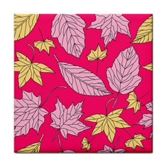 Autumn Dried Leaves Dry Nature Face Towel by Simbadda