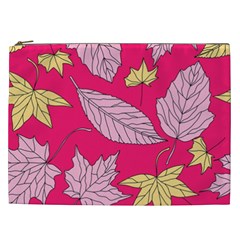 Autumn Dried Leaves Dry Nature Cosmetic Bag (xxl) by Simbadda