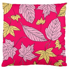 Autumn Dried Leaves Dry Nature Standard Flano Cushion Case (one Side) by Simbadda