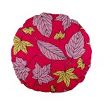 Autumn Dried Leaves Dry Nature Standard 15  Premium Flano Round Cushions Back