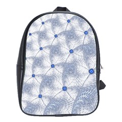 Fractal Art Artistic Pattern School Bag (xl) by Simbadda