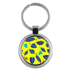 Leaves Pattern Picture Detail Key Chain (round) by Simbadda