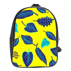 Leaves Pattern Picture Detail School Bag (large) by Simbadda