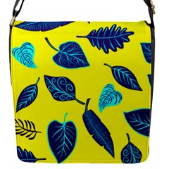 Leaves Pattern Picture Detail Flap Closure Messenger Bag (s) by Simbadda