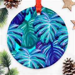 Leaves Tropical Palma Jungle Ornament (round) by Simbadda