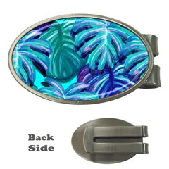 Leaves Tropical Palma Jungle Money Clips (oval)  by Simbadda