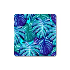 Leaves Tropical Palma Jungle Square Magnet by Simbadda