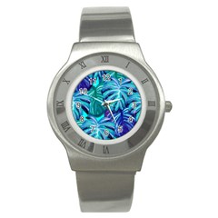 Leaves Tropical Palma Jungle Stainless Steel Watch by Simbadda