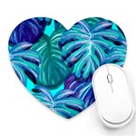 Leaves Tropical Palma Jungle Heart Mousepads Front