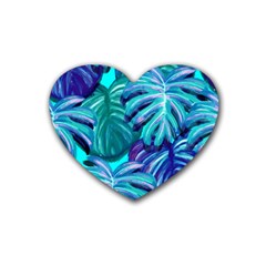 Leaves Tropical Palma Jungle Heart Coaster (4 Pack)  by Simbadda