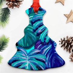 Leaves Tropical Palma Jungle Christmas Tree Ornament (two Sides) by Simbadda