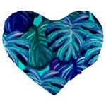 Leaves Tropical Palma Jungle Large 19  Premium Heart Shape Cushions Front