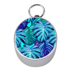 Leaves Tropical Palma Jungle Mini Silver Compasses by Simbadda