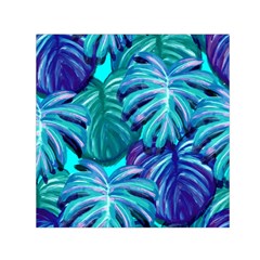 Leaves Tropical Palma Jungle Small Satin Scarf (square) by Simbadda