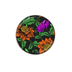 Floral Background Drawing Hat Clip Ball Marker (10 Pack) by Simbadda