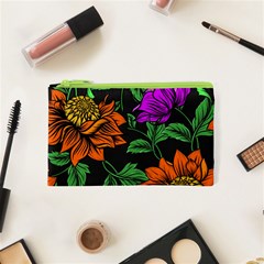 Floral Background Drawing Cosmetic Bag (xs) by Simbadda