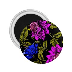 Botany Floral Flower Plant Petals 2 25  Magnets by Simbadda