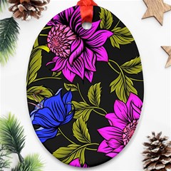 Botany Floral Flower Plant Petals Ornament (oval) by Simbadda