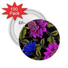 Botany Floral Flower Plant Petals 2 25  Buttons (100 Pack)  by Simbadda