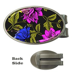 Botany Floral Flower Plant Petals Money Clips (oval)  by Simbadda