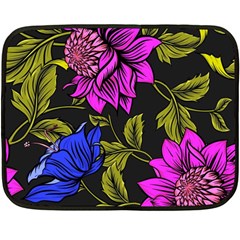 Botany Floral Flower Plant Petals Double Sided Fleece Blanket (mini)  by Simbadda