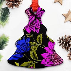 Botany Floral Flower Plant Petals Christmas Tree Ornament (two Sides) by Simbadda