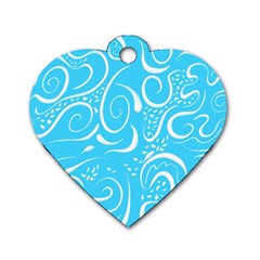 Scribble Reason Design Pattern Dog Tag Heart (one Side) by Simbadda