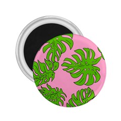 Leaves Tropical Plant Green Garden 2 25  Magnets by Simbadda