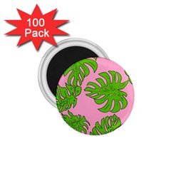 Leaves Tropical Plant Green Garden 1 75  Magnets (100 Pack)  by Simbadda