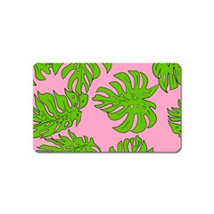 Leaves Tropical Plant Green Garden Magnet (name Card) by Simbadda