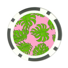 Leaves Tropical Plant Green Garden Poker Chip Card Guard by Simbadda