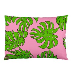 Leaves Tropical Plant Green Garden Pillow Case by Simbadda