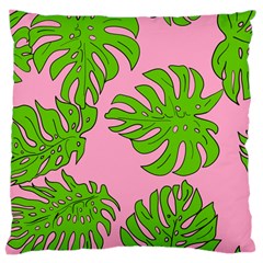 Leaves Tropical Plant Green Garden Large Cushion Case (one Side) by Simbadda