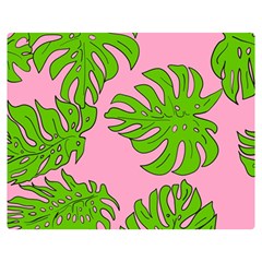 Leaves Tropical Plant Green Garden Double Sided Flano Blanket (medium)  by Simbadda