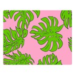 Leaves Tropical Plant Green Garden Double Sided Flano Blanket (Large)  80 x60  Blanket Front