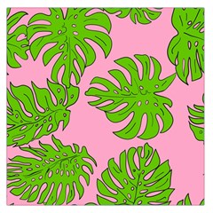 Leaves Tropical Plant Green Garden Large Satin Scarf (square) by Simbadda