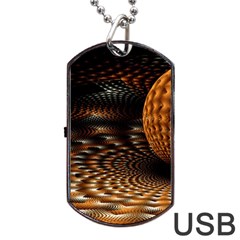 Fractals Fantasy Image Art Dog Tag Usb Flash (one Side) by Simbadda