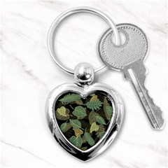 Autumn Fallen Leaves Dried Leaves Key Chain (heart) by Simbadda