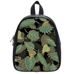 Autumn Fallen Leaves Dried Leaves School Bag (small) by Simbadda