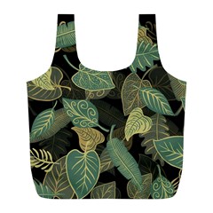 Autumn Fallen Leaves Dried Leaves Full Print Recycle Bag (l) by Simbadda