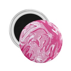 Marble Painting Texture Pattern Pink 2.25  Magnets