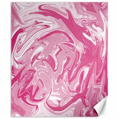 Marble Painting Texture Pattern Pink Canvas 8  x 10 