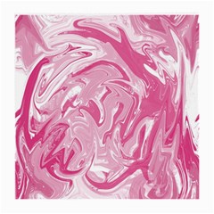 Marble Painting Texture Pattern Pink Medium Glasses Cloth (2 Sides)