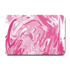 Marble Painting Texture Pattern Pink Small Doormat 