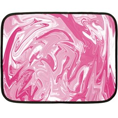 Marble Painting Texture Pattern Pink Fleece Blanket (Mini)