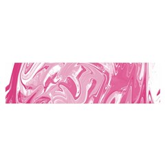 Marble Painting Texture Pattern Pink Satin Scarf (Oblong)