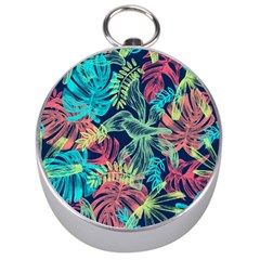 Leaves Tropical Picture Plant Silver Compasses by Simbadda