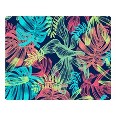 Leaves Tropical Picture Plant Double Sided Flano Blanket (large)  by Simbadda