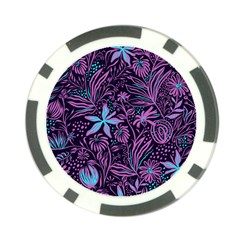 Stamping Pattern Leaves Drawing Poker Chip Card Guard by Simbadda