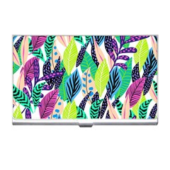 Leaves Drawing Pattern Nature Business Card Holder